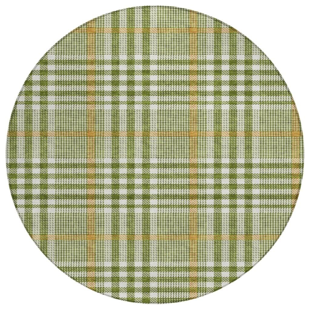 LOOMLAN Rugs Samira Olive Washable Indoor-Outdoor Rug
