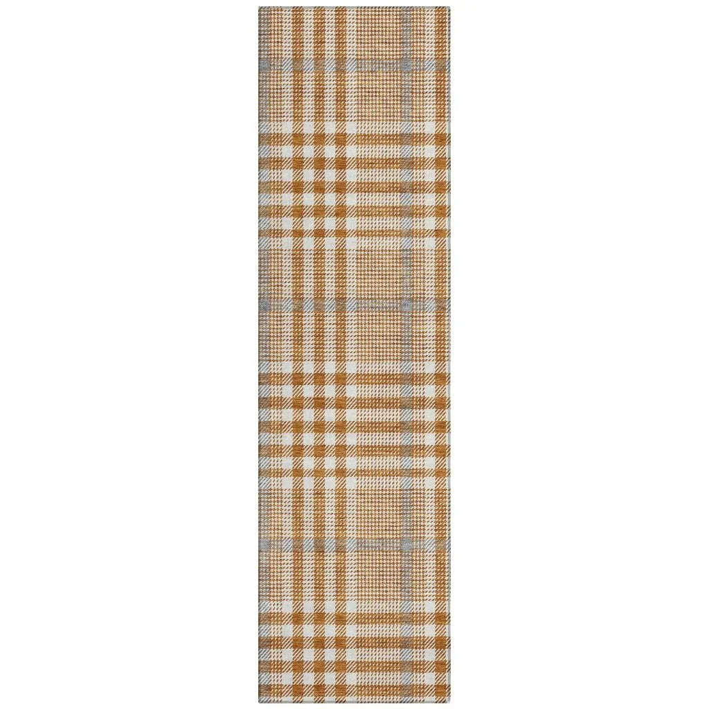 LOOMLAN Rugs Samira Orange Washable Indoor-Outdoor Rug