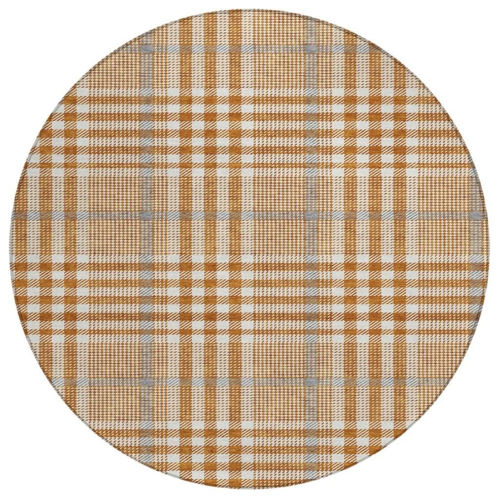 LOOMLAN Rugs Samira Orange Washable Indoor-Outdoor Rug
