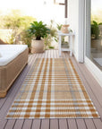 LOOMLAN Rugs Samira Orange Washable Indoor-Outdoor Rug