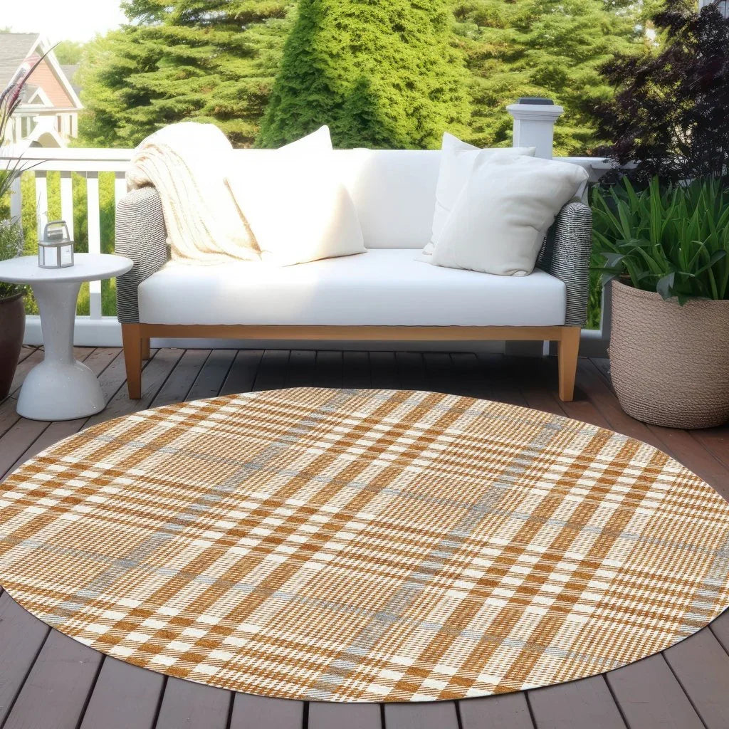 LOOMLAN Rugs Samira Orange Washable Indoor-Outdoor Rug