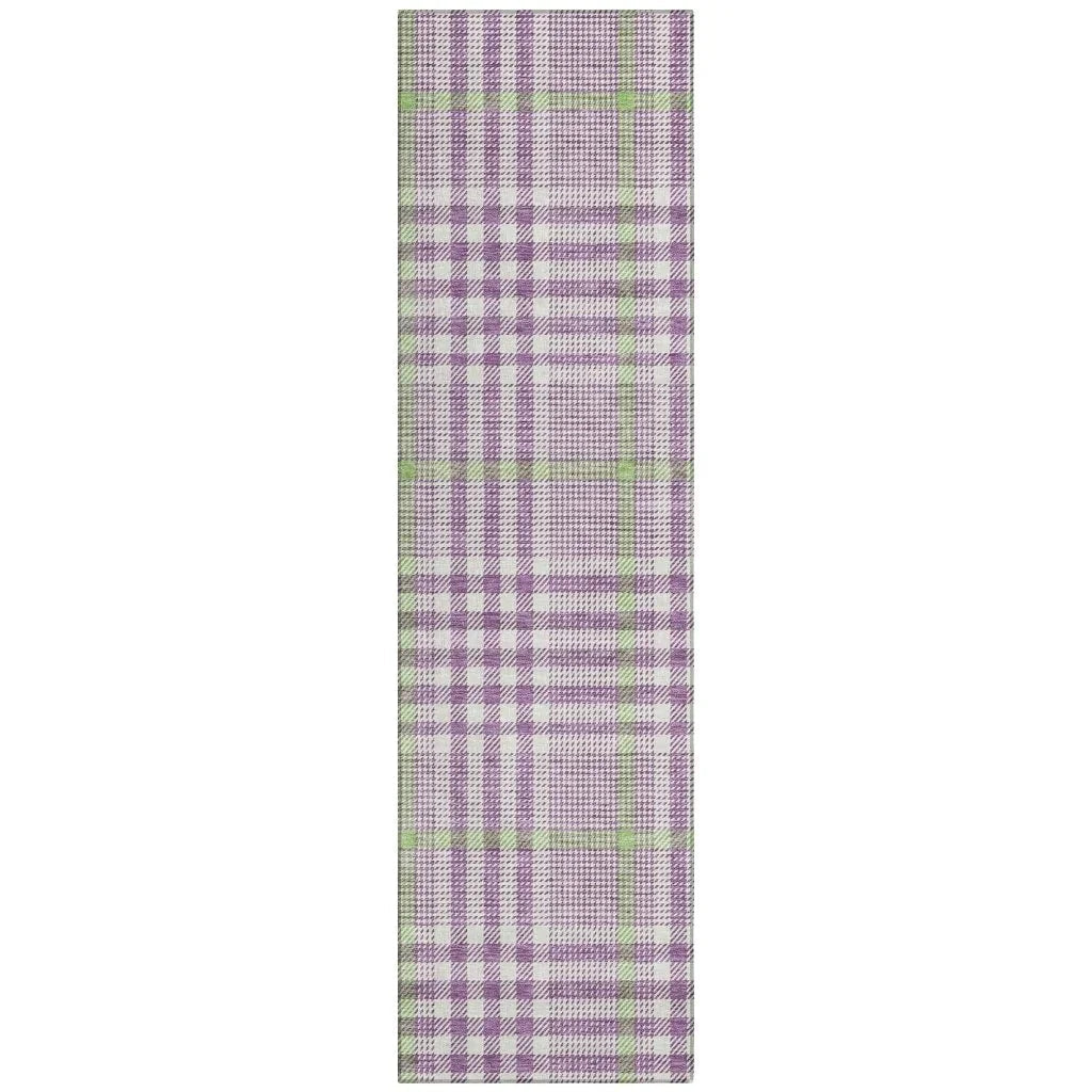 LOOMLAN Rugs Samira Purple Washable Indoor-Outdoor Rug