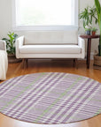 LOOMLAN Rugs Samira Purple Washable Indoor-Outdoor Rug
