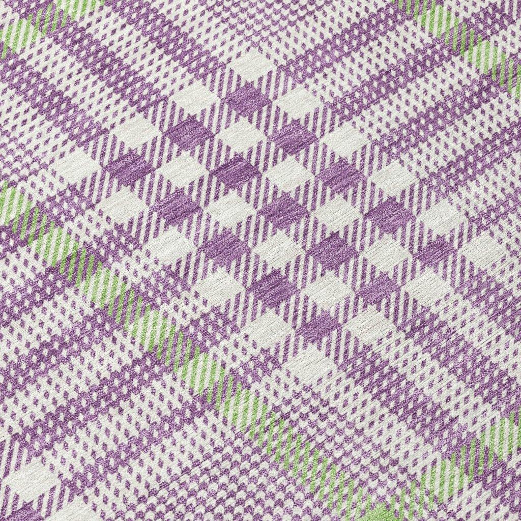 LOOMLAN Rugs Samira Purple Washable Indoor-Outdoor Rug
