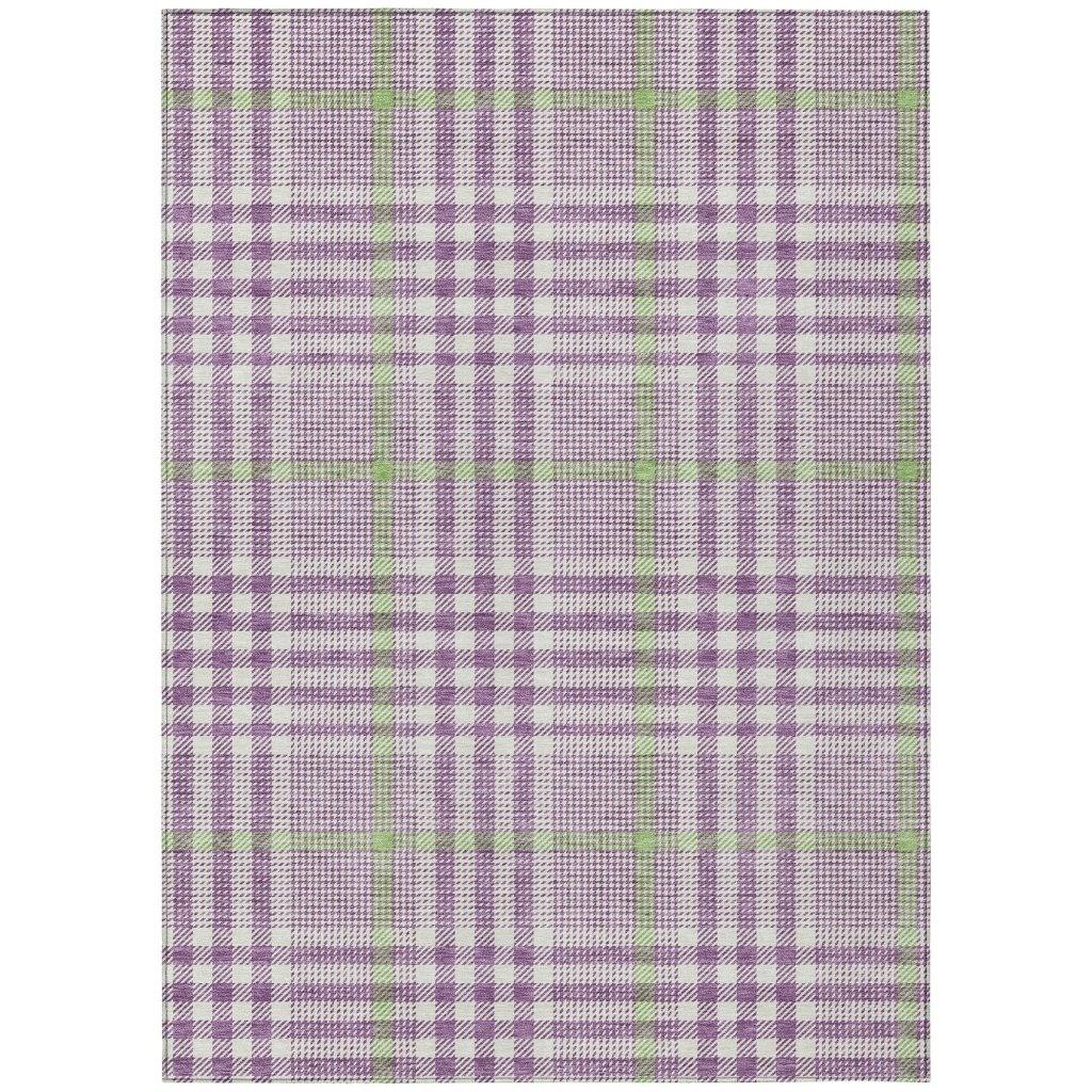 LOOMLAN Rugs Samira Purple Washable Indoor-Outdoor Rug