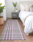 LOOMLAN Rugs Samira Purple Washable Indoor-Outdoor Rug