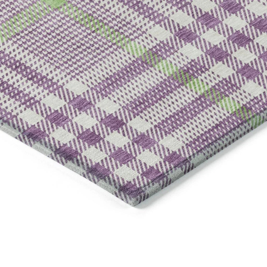 LOOMLAN Rugs Samira Purple Washable Indoor-Outdoor Rug