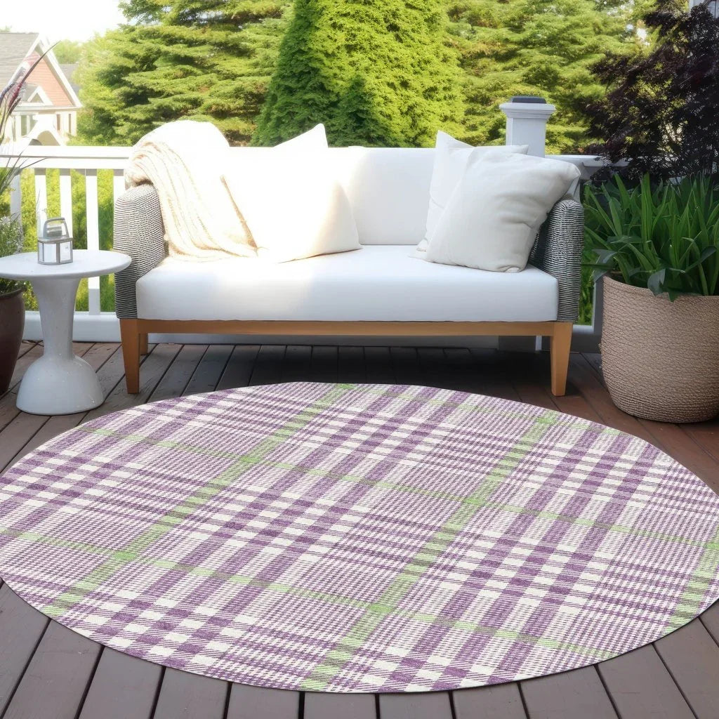 LOOMLAN Rugs Samira Purple Washable Indoor-Outdoor Rug