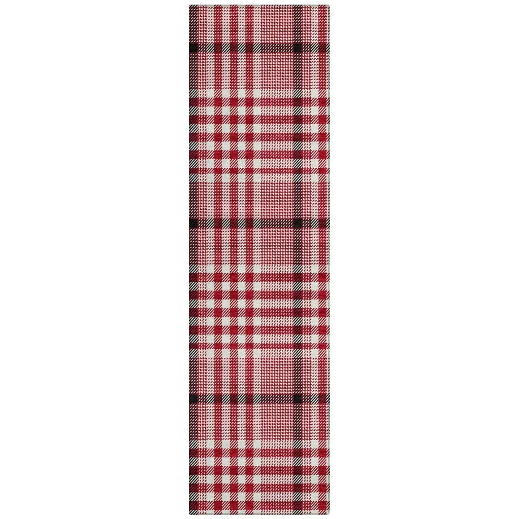 LOOMLAN Rugs Samira Red Washable Indoor-Outdoor Rug