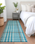 LOOMLAN Rugs Samira Teal Washable Indoor-Outdoor Rug