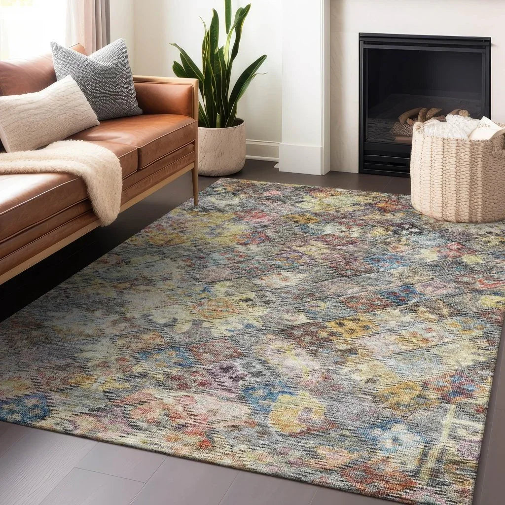 LOOMLAN Rugs San Marino Gold Washable Indoor-Outdoor Rug