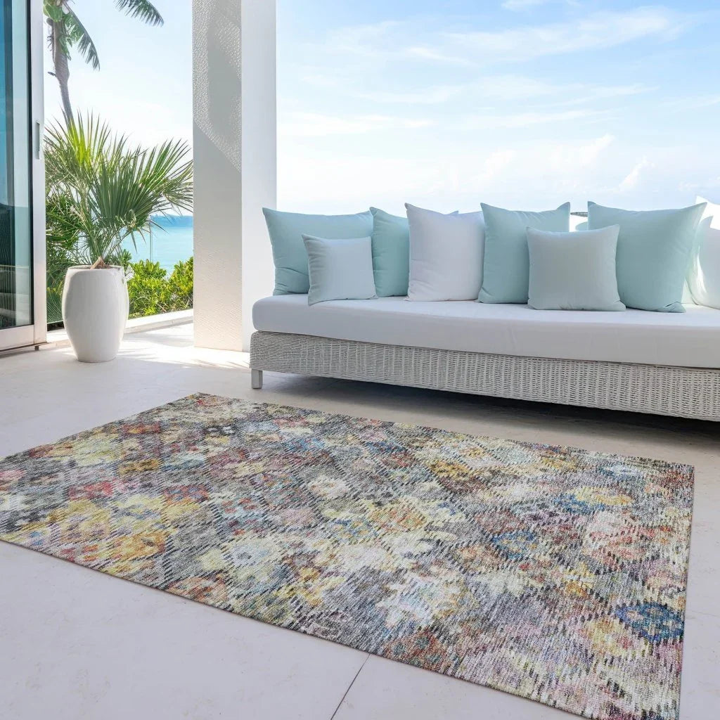 LOOMLAN Rugs San Marino Gold Washable Indoor-Outdoor Rug