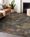 LOOMLAN Rugs San Marino Gray Washable Indoor-Outdoor Rug