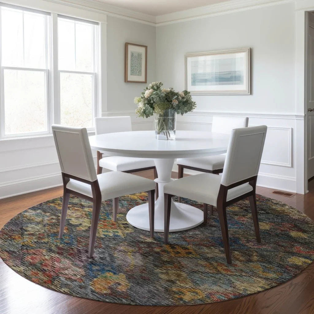 LOOMLAN Rugs San Marino Gray Washable Indoor-Outdoor Rug