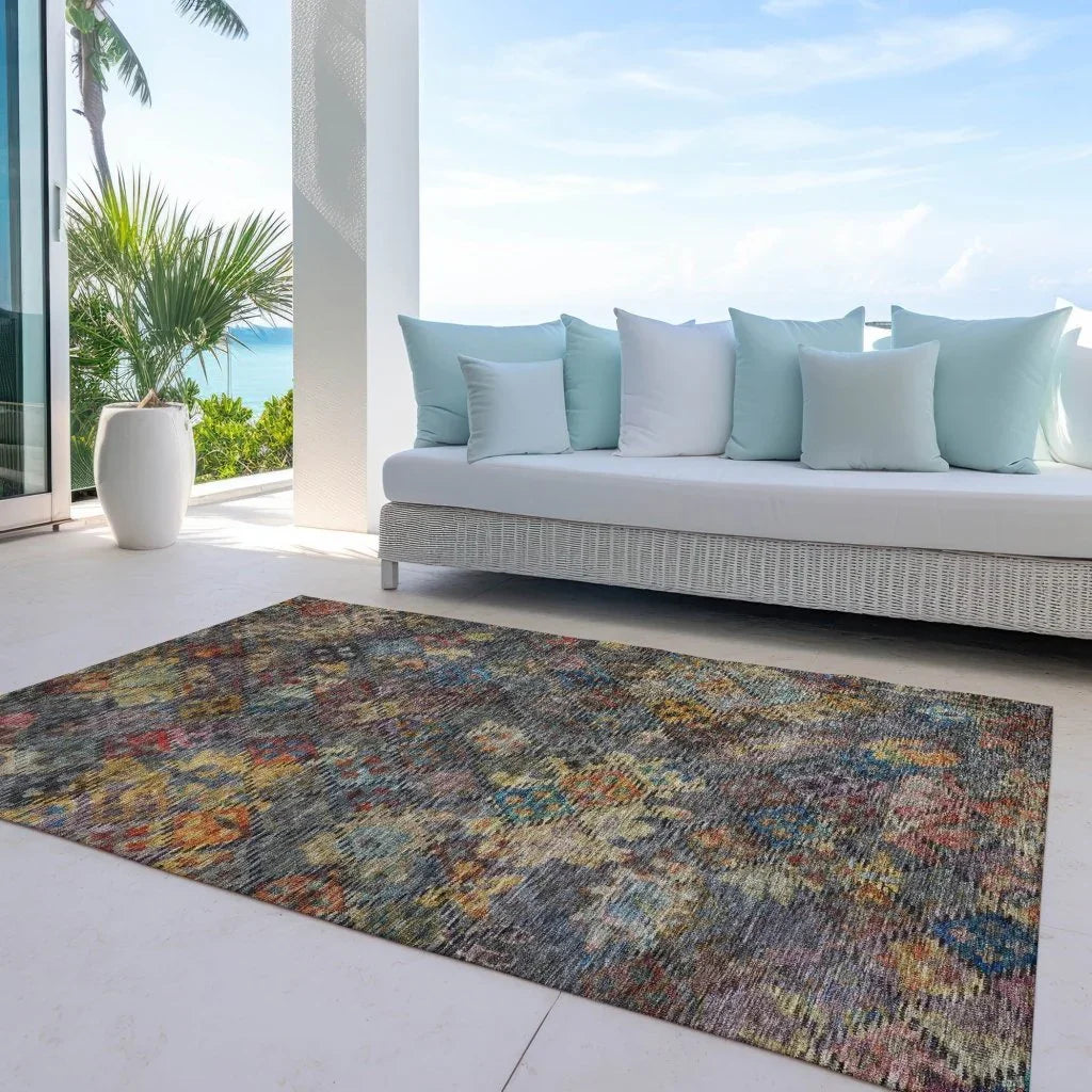 LOOMLAN Rugs San Marino Gray Washable Indoor-Outdoor Rug