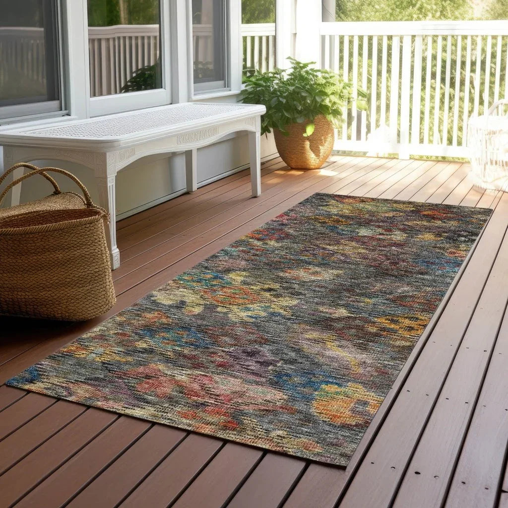 LOOMLAN Rugs San Marino Gray Washable Indoor-Outdoor Rug