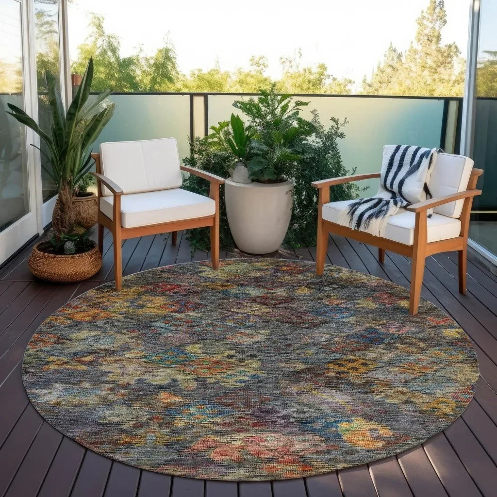 LOOMLAN Rugs San Marino Gray Washable Indoor-Outdoor Rug