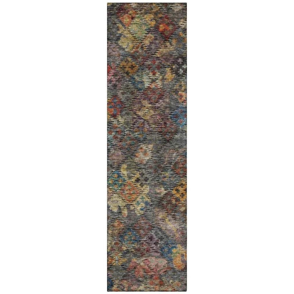 LOOMLAN Rugs San Marino Gray Washable Indoor-Outdoor Rug