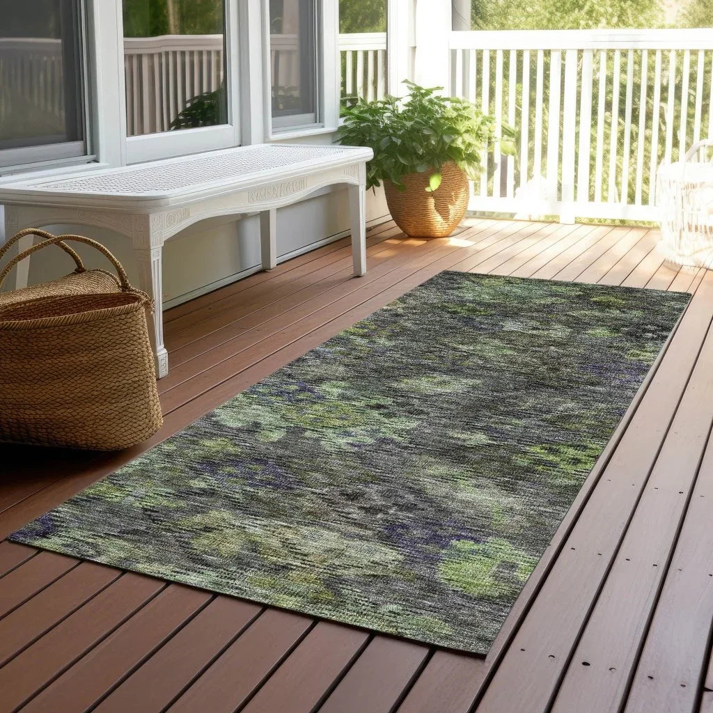 LOOMLAN Rugs San Marino Green Washable Indoor-Outdoor Rug