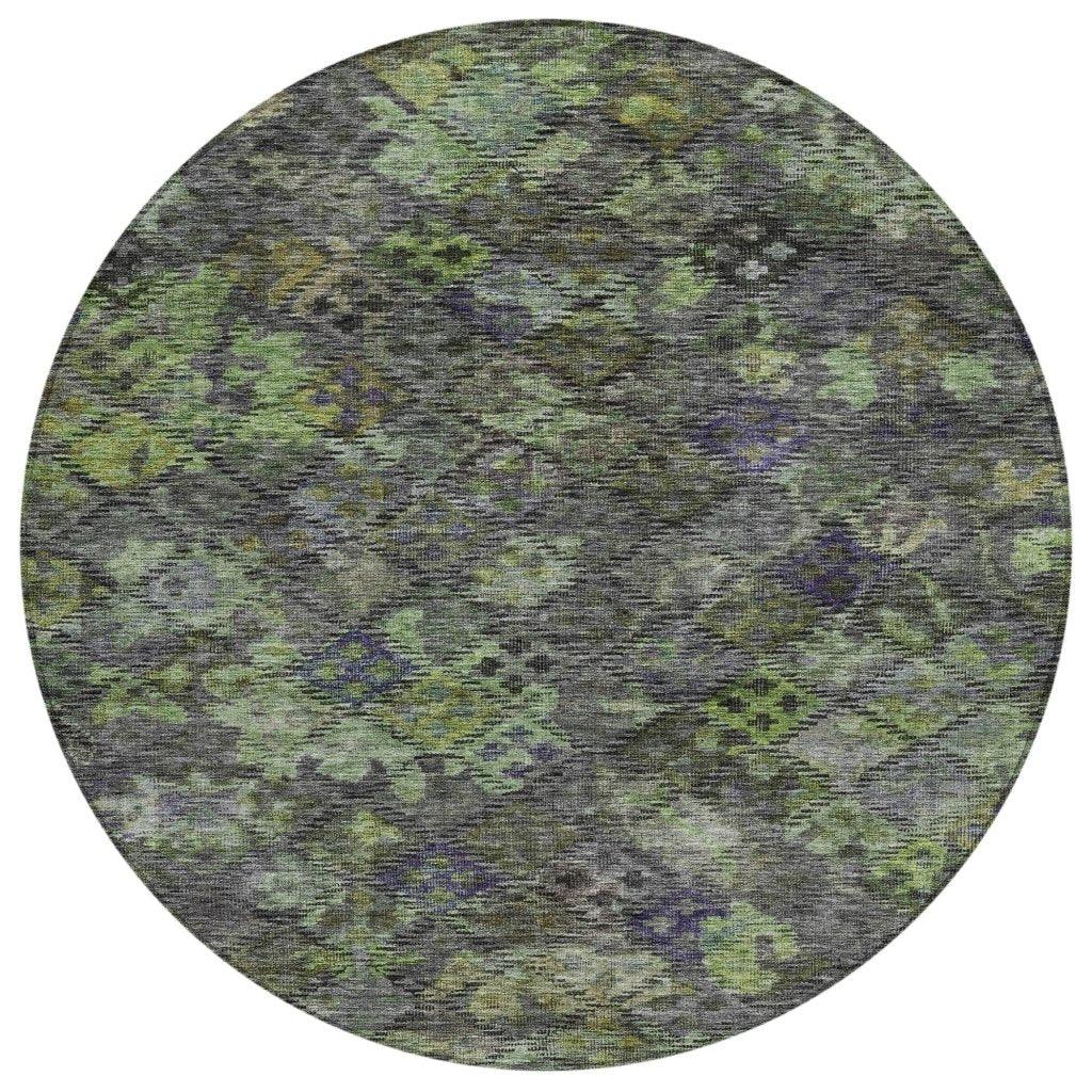 LOOMLAN Rugs San Marino Green Washable Indoor-Outdoor Rug