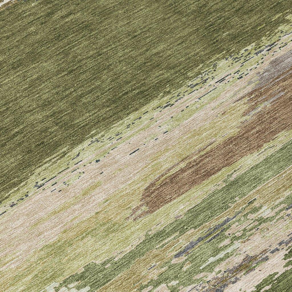 LOOMLAN Rugs Sanara Green Washable Indoor-Outdoor Rug