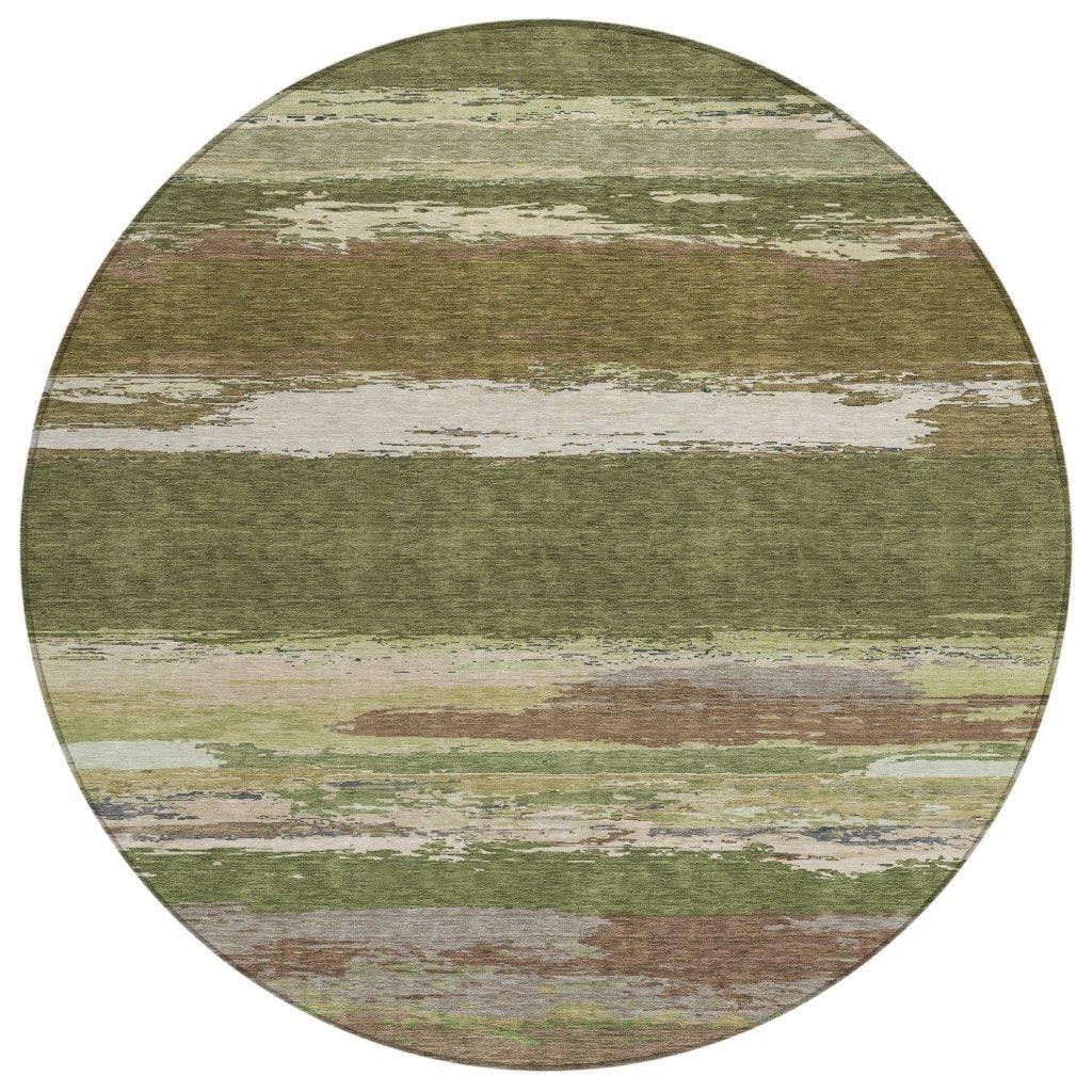 LOOMLAN Rugs Sanara Green Washable Indoor-Outdoor Rug
