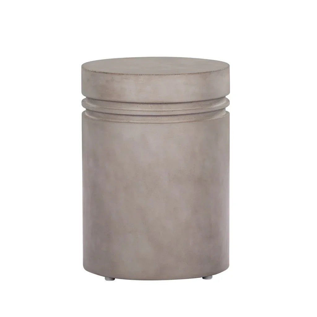 Santori Double Ring Concrete Patio Accent Table - LOOMLAN - Seasonal Living - Outdoor Side Tables
