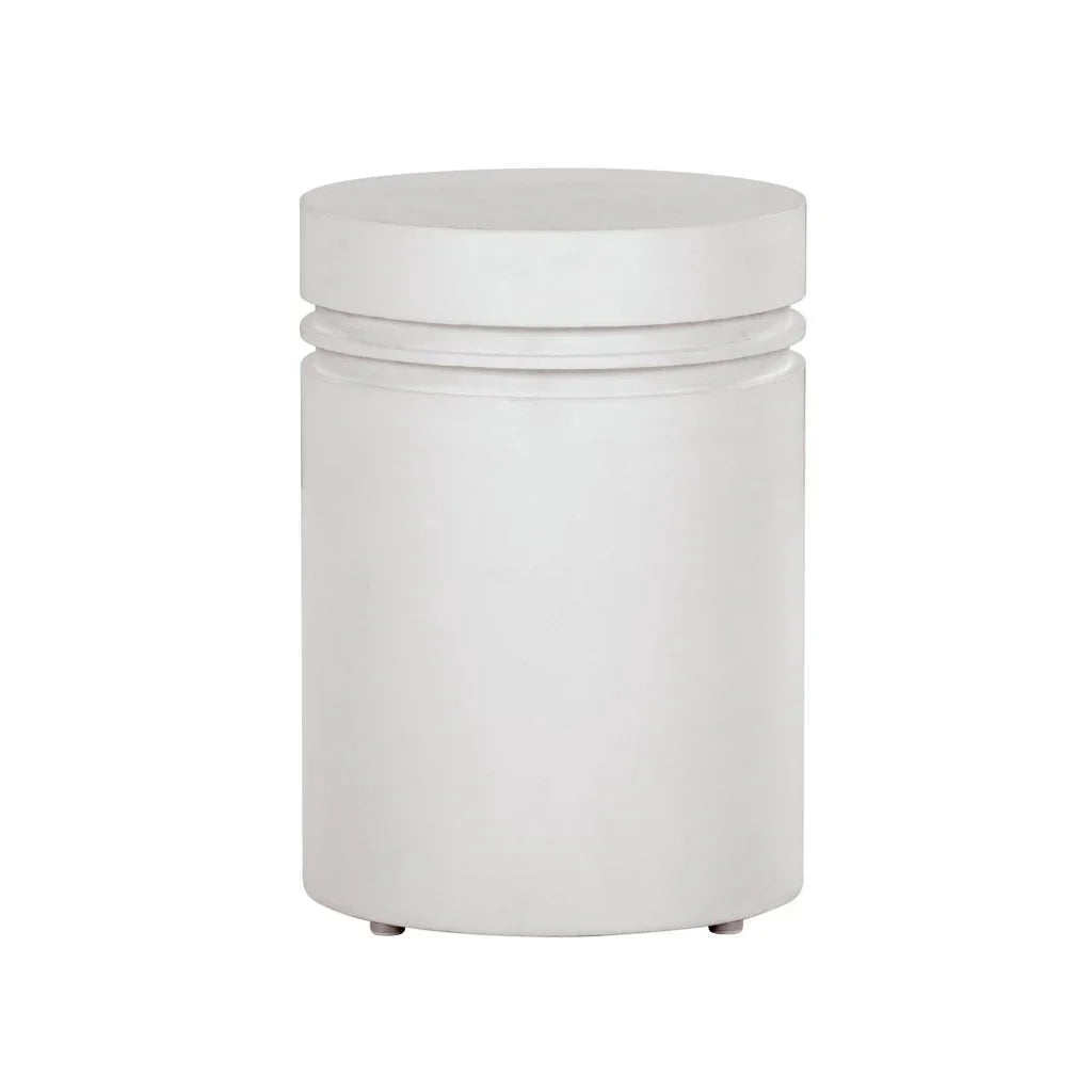 Santori Double Ring Concrete Patio Accent Table - LOOMLAN - Seasonal Living - Outdoor Side Tables
