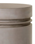 Santori Double Ring Concrete Patio Accent Table - LOOMLAN - Seasonal Living - Outdoor Side Tables