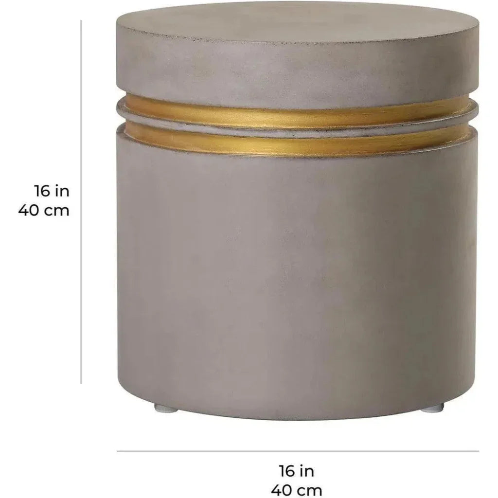 Seasonal Living Santori Double Ring Short - Gold Outdoor End table