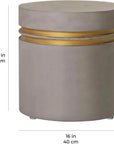 Seasonal Living Santori Double Ring Short - Gold Outdoor End table