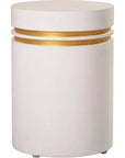 Santori Double Ring Tall - Gold Outdoor End table - LOOMLAN - Seasonal Living - Outdoor Side Tables