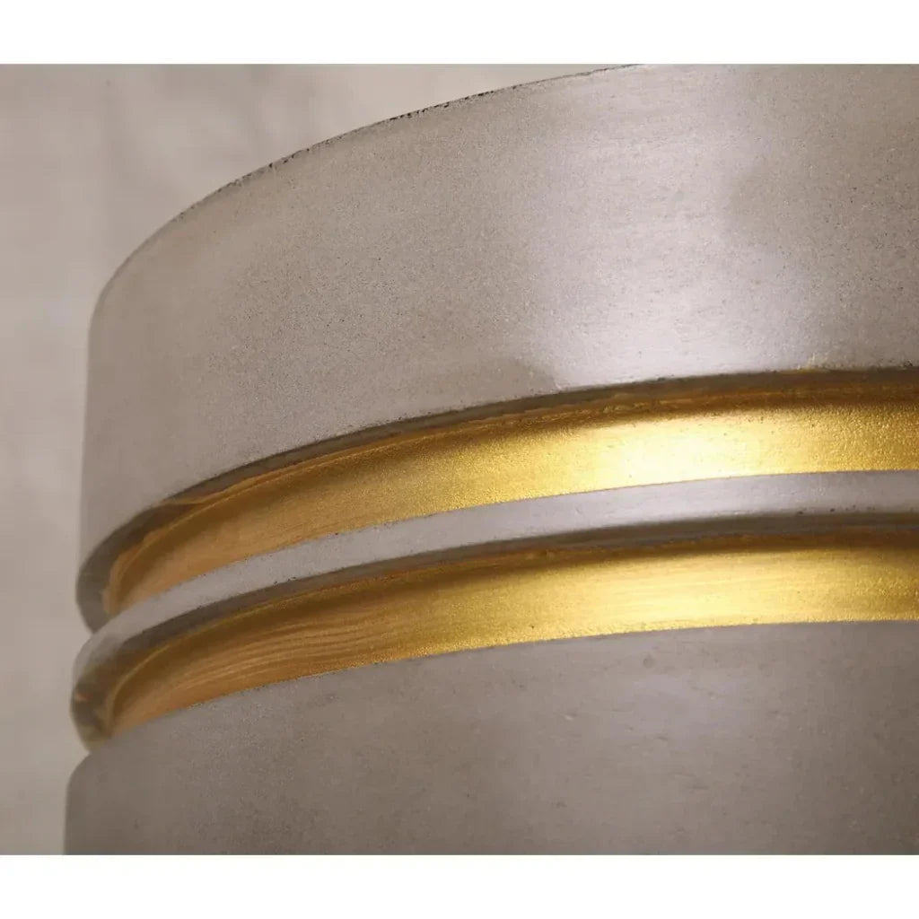 Seasonal Living Santori Double Ring Tall - Gray/Gold Outdoor End table