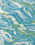 LOOMLAN Rugs Saphara Teal Washable Indoor-Outdoor Rug