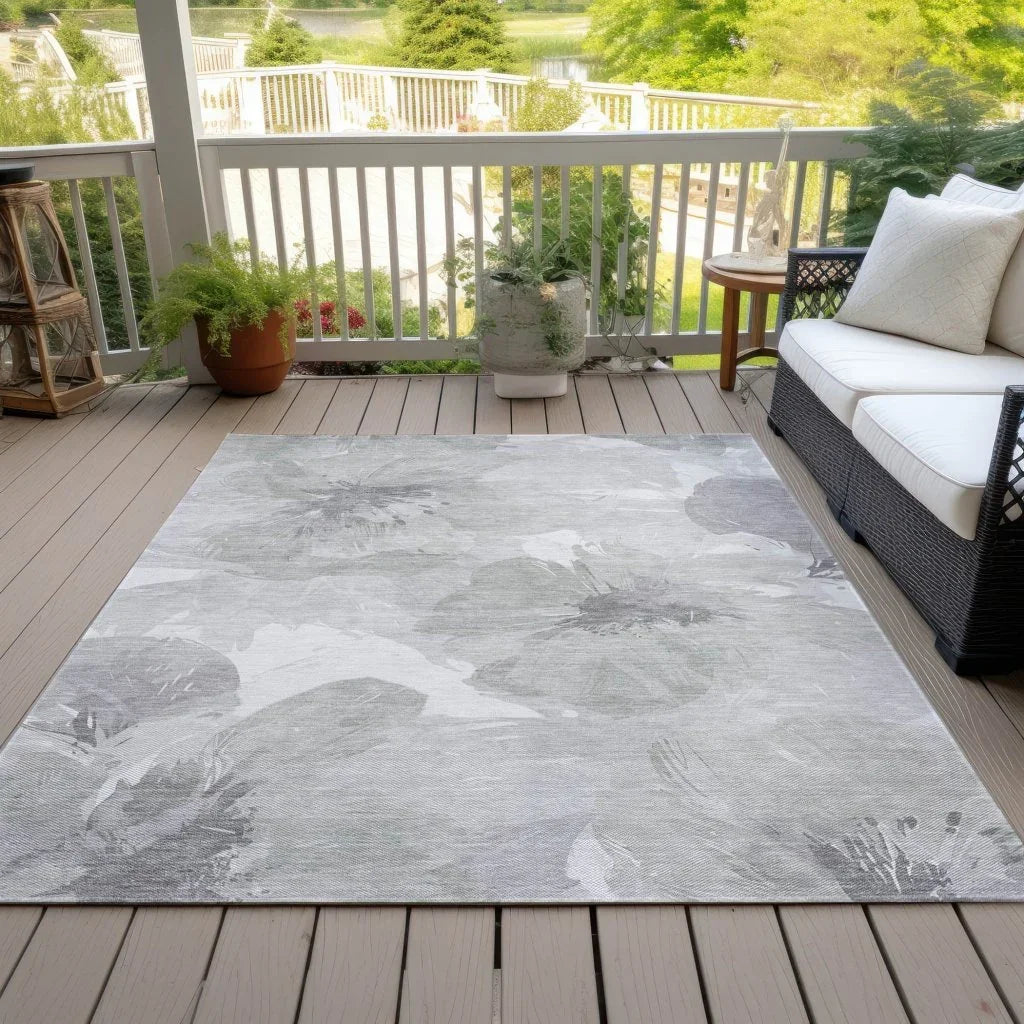 LOOMLAN Rugs Saphirae Ivory Washable Indoor-Outdoor Rug