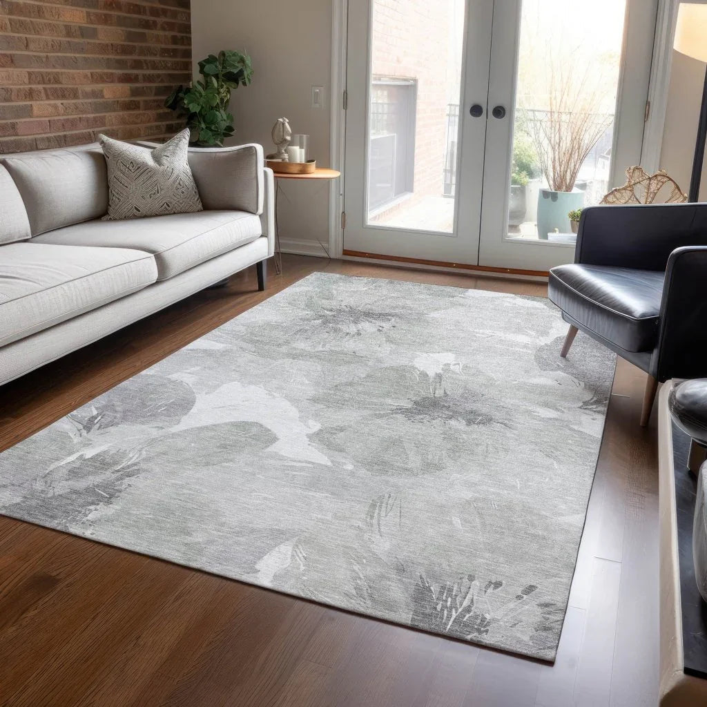 LOOMLAN Rugs Saphirae Ivory Washable Indoor-Outdoor Rug
