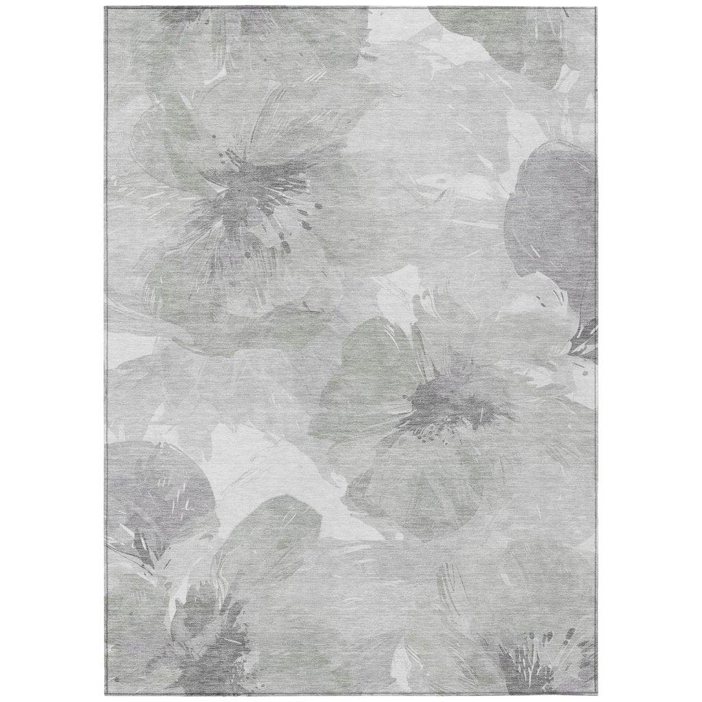 LOOMLAN Rugs Saphirae Ivory Washable Indoor-Outdoor Rug