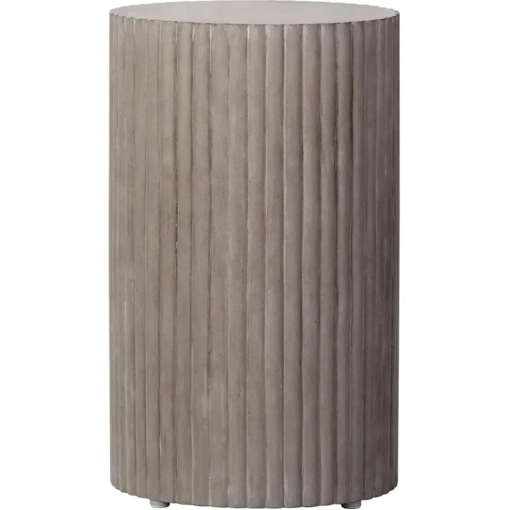 Seasonal Living Scallop Accent Table Tall - Grey Outdoor End Table