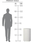 Seasonal Living Scallop Accent Table Tall - White Outdoor End Table