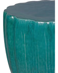 Scallop Stool - Aquamarine Outdoor Stool - LOOMLAN - Seasonal Living - Outdoor Side Tables