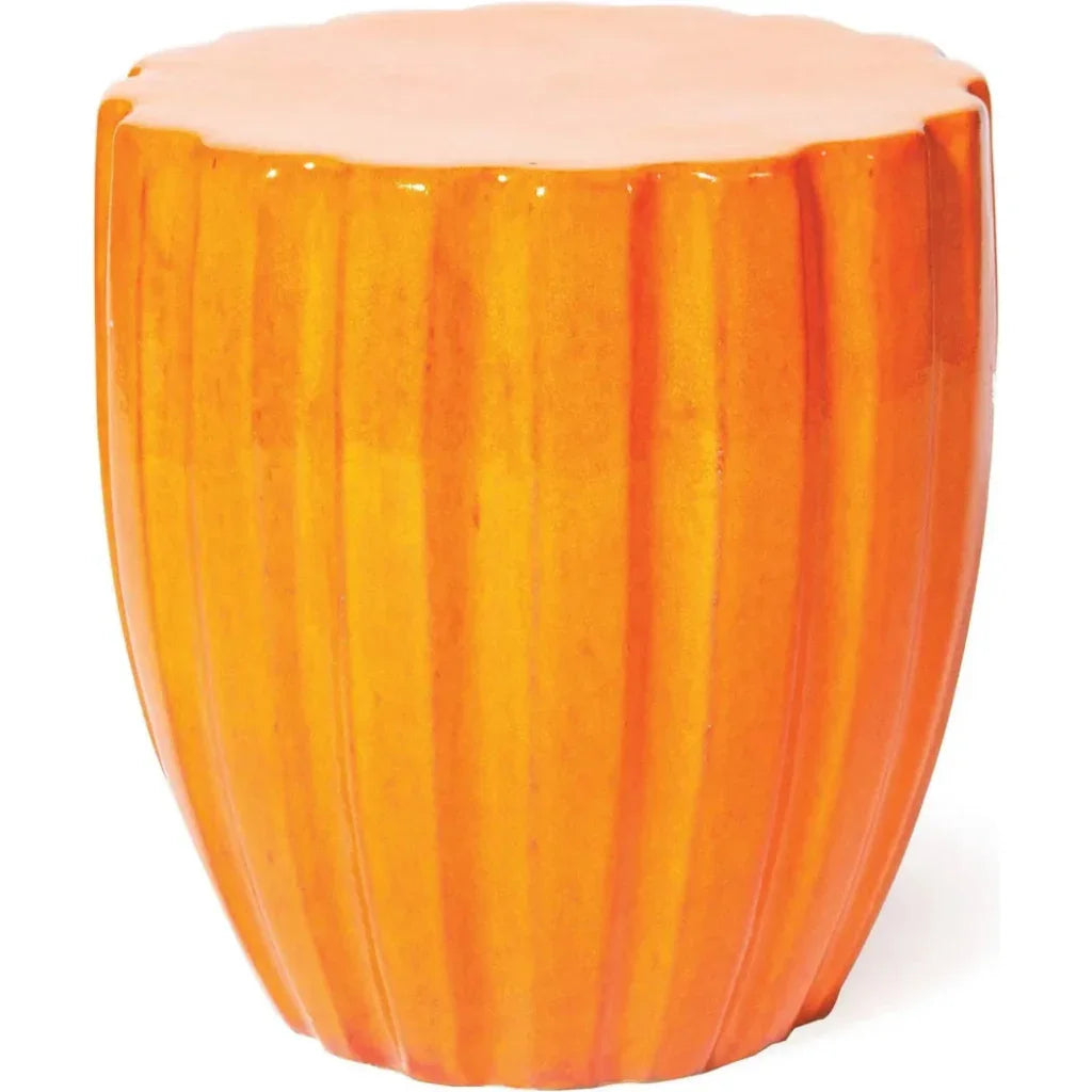 Seasonal Living Scallop Stool - Tuscan Orange Outdoor Stool