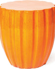 Seasonal Living Scallop Stool - Tuscan Orange Outdoor Stool