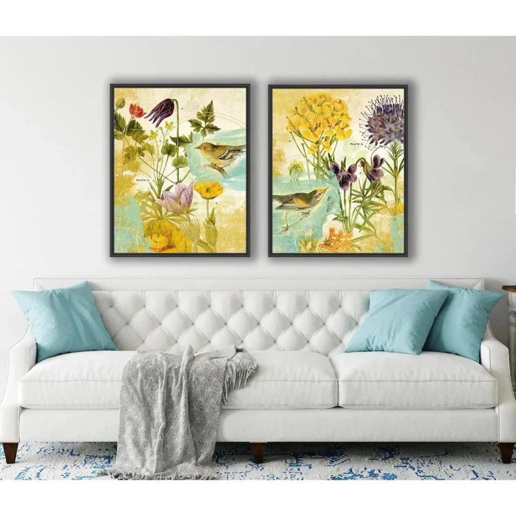 LOOMLAN Second Bird the Garden Artwork d Canvas Floating
