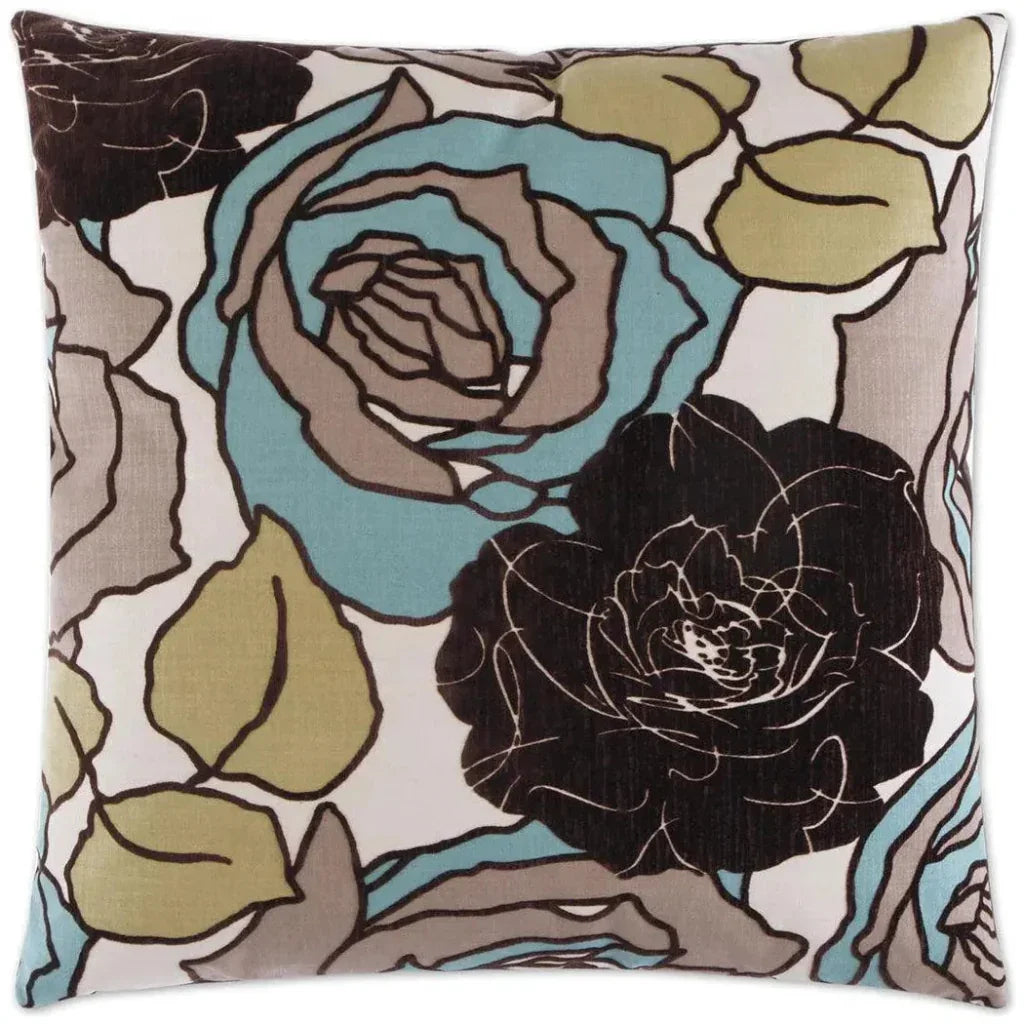 D.V. Kap Secret Garden Celadon Multi Color Throw Pillow Insert
