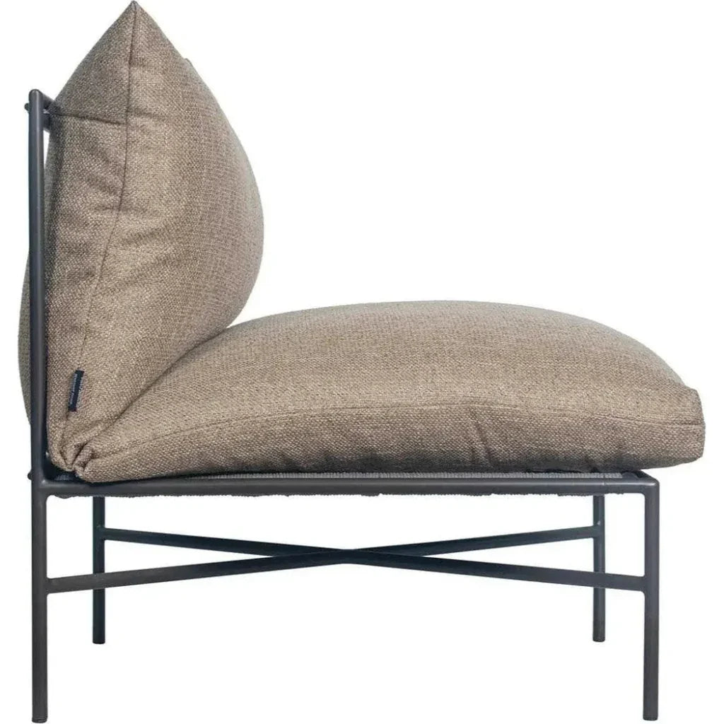 Sectional Chair - Nut Brown Outdoor Modular - LOOMLAN - Seasonal Living - Outdoor Modulars