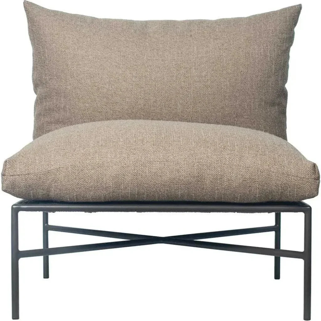 Sectional Chair - Nut Brown Outdoor Modular - LOOMLAN - Seasonal Living - Outdoor Modulars