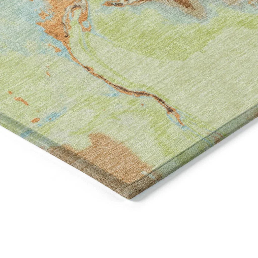 LOOMLAN Rugs Selene Aloe Washable Indoor-Outdoor Rug