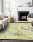 LOOMLAN Rugs Selene Aloe Washable Indoor-Outdoor Rug
