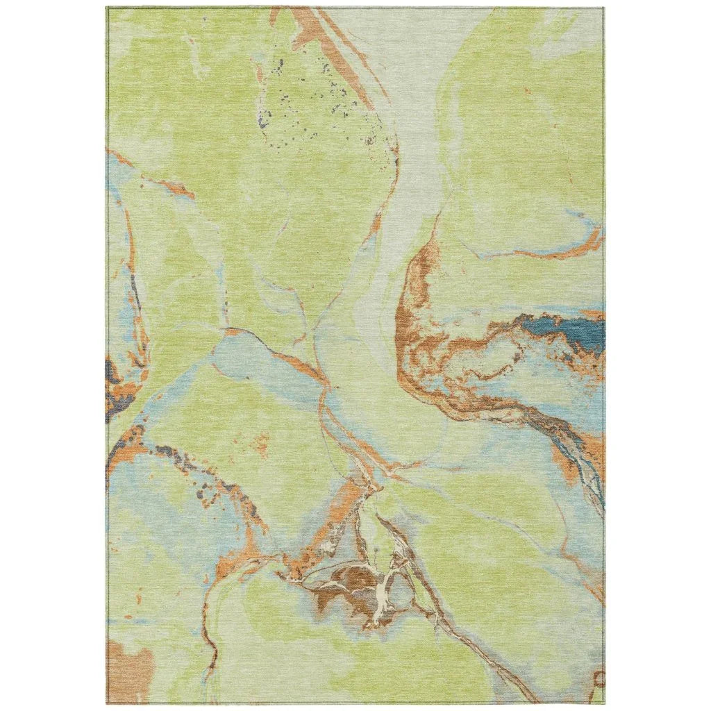 LOOMLAN Rugs Selene Aloe Washable Indoor-Outdoor Rug