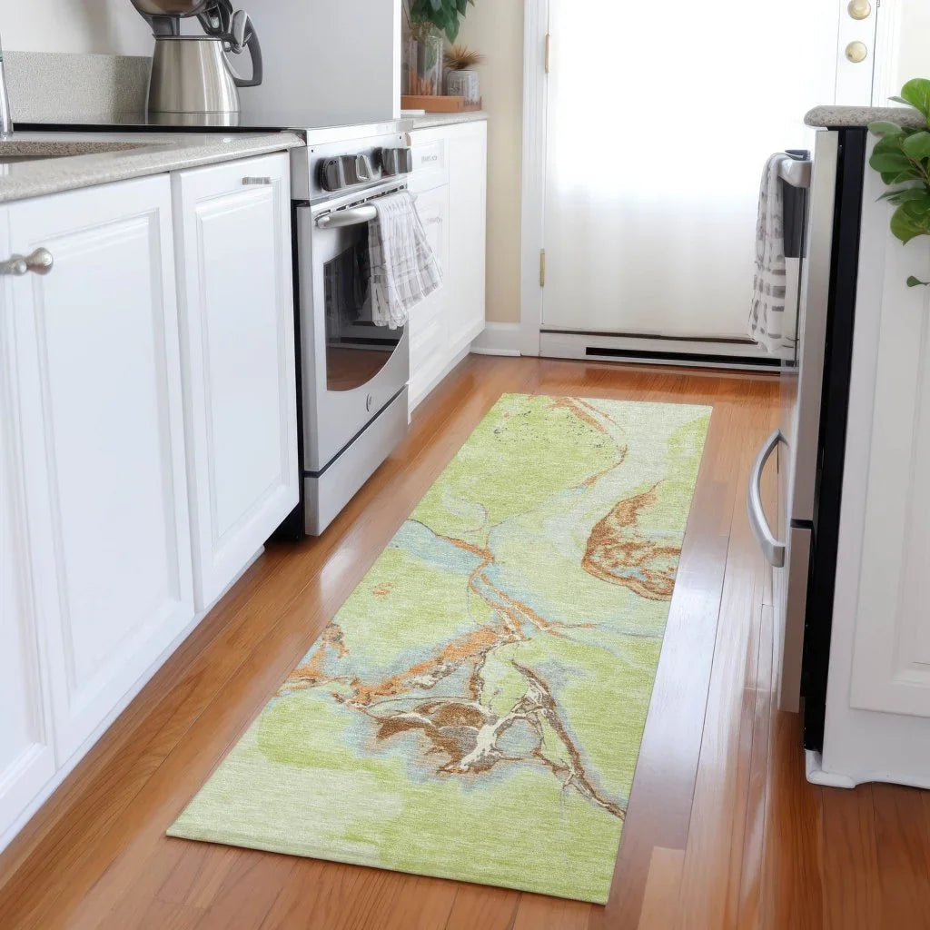 LOOMLAN Rugs Selene Aloe Washable Indoor-Outdoor Rug